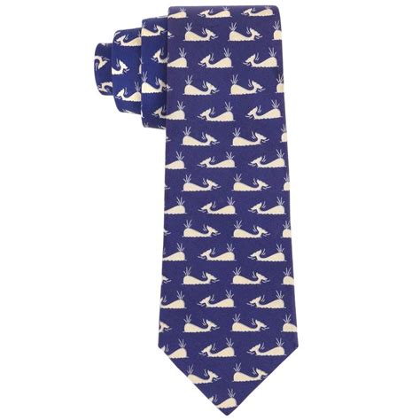 hermes whale print tie|Hermes silk ties men.